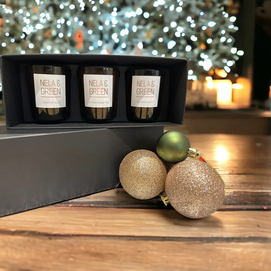 Trio of votive Christmas Candles